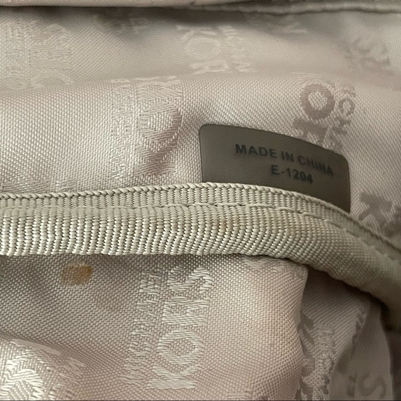 Michael Kors MK Signature Large Satchel Brown & Tan Jacquard Bag - Picture 14 of 15